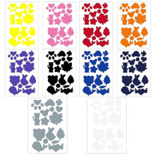 10 Piece Color Down Jacket Patches Self Adhesive Waterproof Patch Nylon Repair Tape for Jackets, Tents, Umbrella, Ten Colours