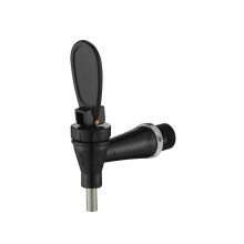 Universal Water Dispenser Faucet Replacement, Plastic Push Dispenser Faucet for Cold And Hot Water Beer Wine Juice Bottle Barrel, (1 Piece - Black)