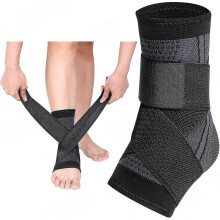 Support for Women & Men & Youth, Ankle Compression Sleeve Ankle Wrap W/ Ankle Strap for Relief Sprained Ankle, Fasciitis, Achilles Tendon, Injured Foo