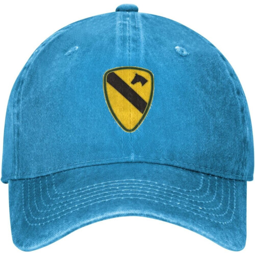 Boné de beisebol da 1ª Divisão de Cavalaria – Ajustável, de algodão. 1