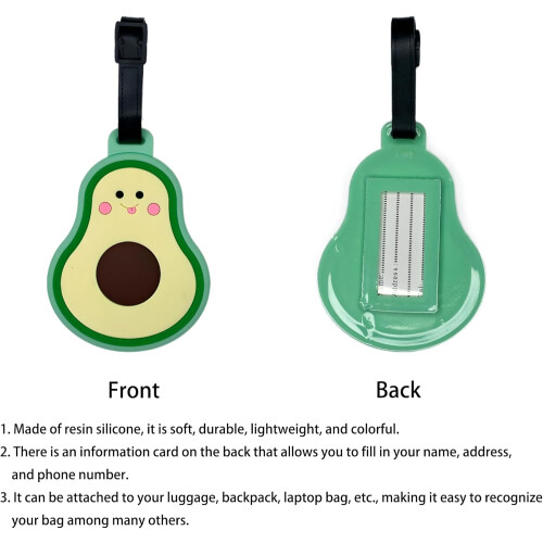 Avocado bagagemærker silikone 2-pak 2