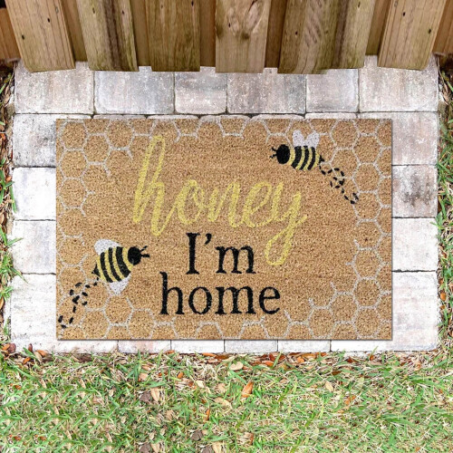 XIUH Home Textile Bee Festival Εξωτερικό Πατάκι Πόρτας Αδιάβροχο Πατάκι Πόρτας Εισόδου 1