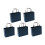 5er-Pack blaue Papiertüten mit Henkeln 5
