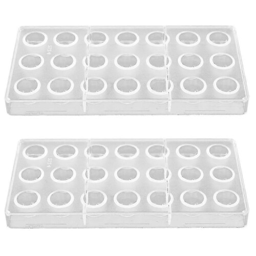 2x 21 Shaped Clear Polycarbonate Mould Chocolate Jelly Candy Mold Tray New