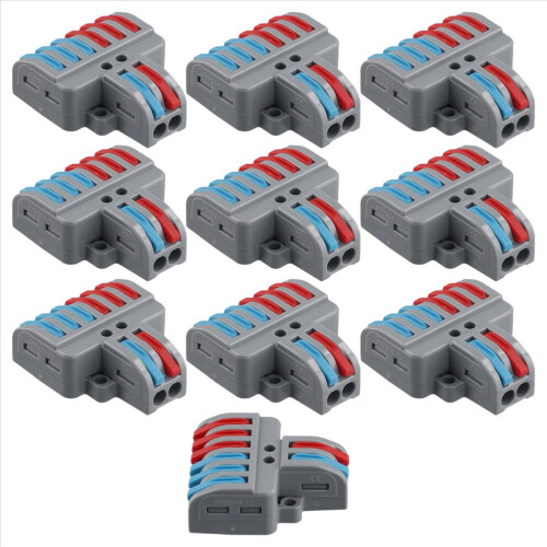10 connecteurs de câble Quick Compact NC-623 Gris 2