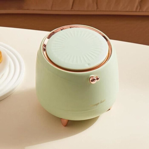 Desktop Trash Can, Press-Type Lid, Small Wastebasket, Cleaning Tools, Mini Tabletop Trash Cans 1