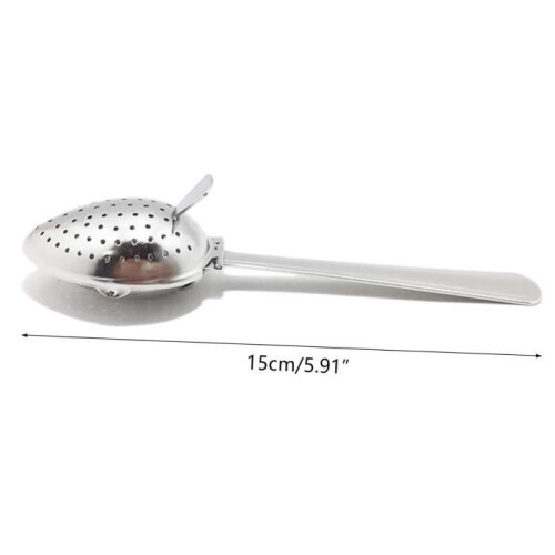 Portable Stainless Steel Tea Filter - Loose Leaf Tea Infuser - Reusable - Intermittent Diffuser - Long Tea Spoon 1