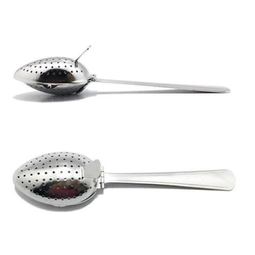 Portable Stainless Steel Tea Filter - Loose Leaf Tea Infuser - Reusable - Intermittent Diffuser - Long Tea Spoon 2