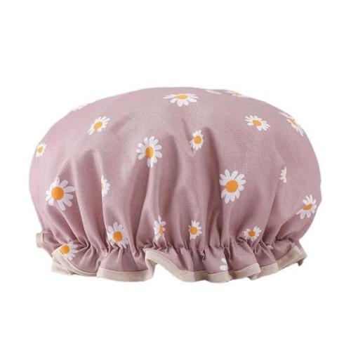 Shower cap - Women's - Floral pattern - Waterproof - Reusable - Comfortable 2