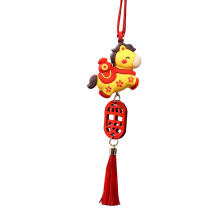 3D Cartoon Horse Pendant Chinese Style Lucky Charm-Yellow