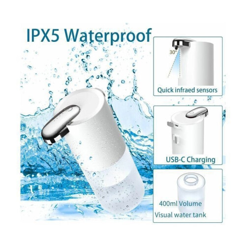 Automatic foaming soap dispenser, 380 ml, touchless, for bathroom, hot water 1
