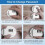 No-drill refrigerator lock, adhesive password lock, window security lock, strong adhesive combination lock (white) 3
