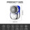 Portable electric shaver, silver/blue 3