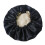 Women's double-layer silk satin nightcap, hair care nightcap, black 2