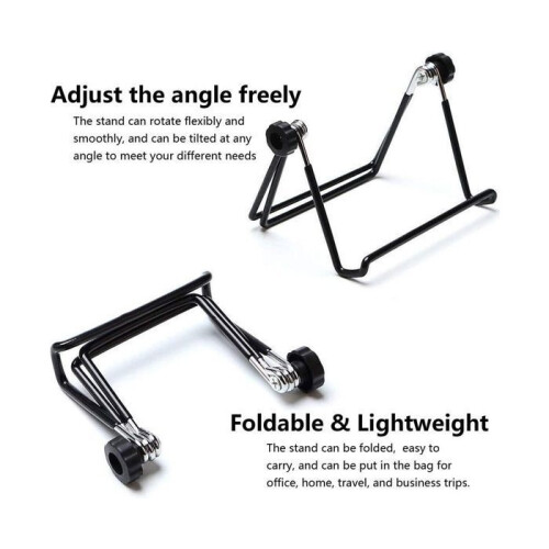 Adjustable tablet stand, 1 piece, foldable phone stand, desktop docking station, black 2
