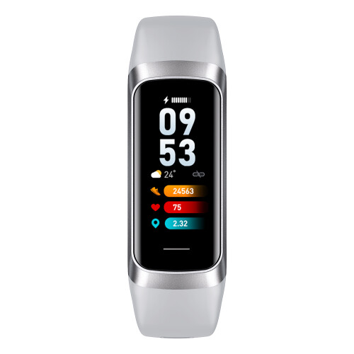 Smartwatch mit Herzfrequenz- und Blutdruckmesser Silver 1