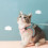 1 light blue, reflective, break-resistant cat harness - L 2