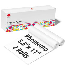 Phomemo 2 rollen thermisch papier op A4-formaat (printerhouder vereist) — Compatibel met de printers M08F, M832, M833, M834, M835, P831 en Q302