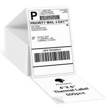 500 fogli di carta adesiva termica 46 pollici compatibile con Phomemo PM-246S / PM-241BT / D520BT, stile: pieghevole, bianca