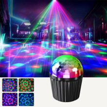 Stripe Magic Ball Light LED RGB Drehbare Bühnenlampe, Stil: Ohne Fernbedienung (Schwarz)