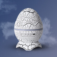 K850 LED Dinosaurier-Ei-Fernbedienung Bluetooth-Sternenhimmelprojektor mit Lautsprecherfunktion (Cracked White)