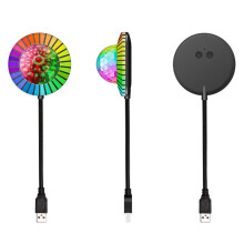 MS-201 USB Magic Ball Sternenprojektionslicht Fahrzeug-Atmosphärenlicht mit App-Steuerung (Rund)