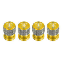 (Gold) 4pcs Car Wheel Tires Valves Tyre Stem Caps For Ferrari California Gtc4 Lusso F430 458 488 599 Roma Car Accessories-motor Vehicle Wheel Parts