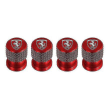 (Red) 4pcs Car Wheel Tires Valves Tyre Stem Caps For Ferrari California Gtc4 Lusso F430 458 488 599 Roma Car Accessories-motor Vehicle Wheel Parts