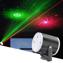 Mini cilindrische LED-laserlamp voor podiumprojectie met sterrenhemeleffect, stijl: zonder afstandsbediening (zwart)