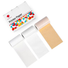 Compatibel met Phomemo M02 / M02S / M02Pro 3 rollen/verpakking Transparant / Doorschijnend / Goudkleurig poeder Zwart Thermisch Labelpapier