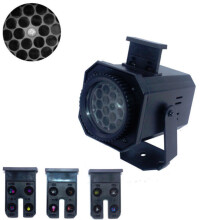 8W LED stage light, Christmas snowflake pattern projection light, laser light effect; plug specification: European standard (multi-port).