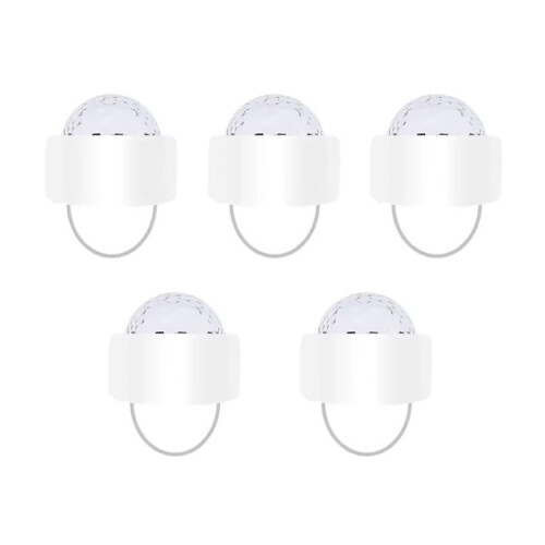 5 PCS D2 LED Flashing Finger Light Stage Small Magic Ball Flash(White)