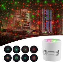 C209 USB-Lade-Mini-Laser-Bühnenbeleuchtung, Spezifikation: 8-in-1-Stil (Weiß)