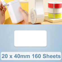 20 x 40 mm 160 vellen thermisch printlabelpapier, stickers, compatibel met NiiMbot D101 / D11 (wit)