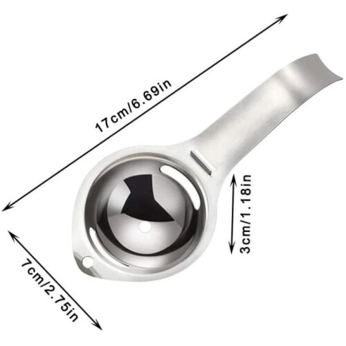 Egg Separator, 2 Pieces Stainless Steel Egg Separator, Egg White Separator, Egg Filter, Filter Cooking Tool 1