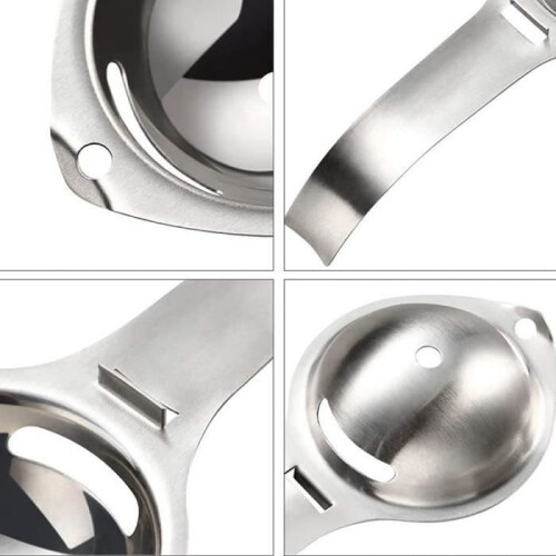 Egg Separator, 2 Pieces Stainless Steel Egg Separator, Egg White Separator, Egg Filter, Filter Cooking Tool 2