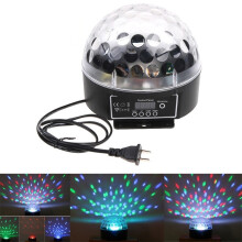 Multifunktionale DMX512 10-Kanal Kristallkugel-Lichterkette, RGB-LED mit Digitalanzeige, unterstützt Soundaktivierung