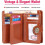 Women's Wallet - Leather - Large Capacity - 19 Card Slots - Brown 3