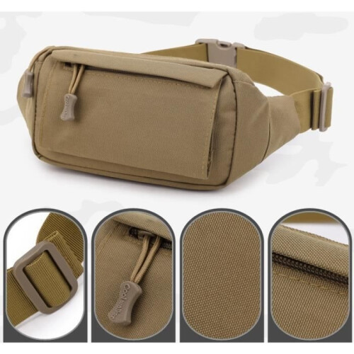 Fanny Pack - Unisex - Oxford Fabric - Waterproof - 3 Pockets - Adjustable Strap 2