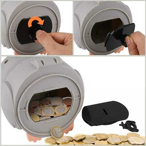 Piggy Bank - AMOUNE - Large Owl - Automatic Counting Function - LCD Screen - Educational Gift 2