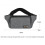 Fanny Pack - Unisex - Grey - Oxford Fabric - Adjustable Belt - 27x3x11cm 2