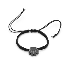 Bracelet de crémation pour cendres, urnes, bijoux de-Noir