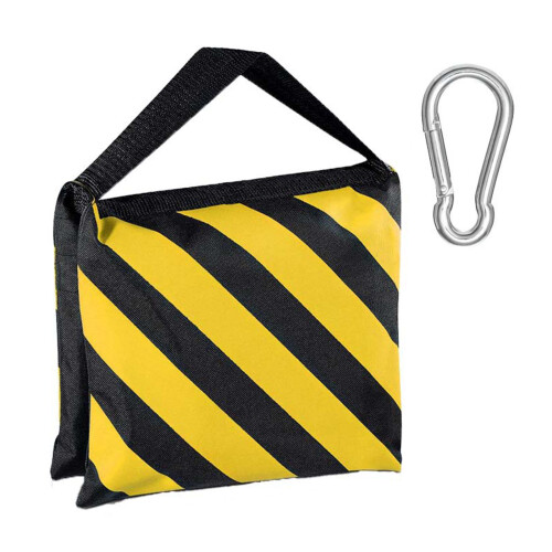 Weight Bag Empty with Zippered Support-yellow black With hook