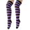 Chaussettes élastiques au-dessus des genoux pour-noir violet11 1
