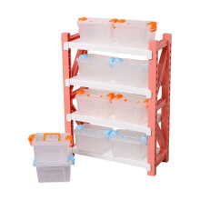 Plastic poppenhuis miniatuur meubilair display plank en-Roze