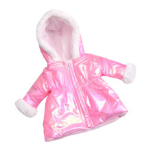 Tenue d'hiver en polaire pour poupées filles de 18-rose rouge
