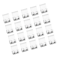 Clips pour documents en plastique transparent, 20 pièces,-2