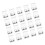 Clips pour documents en plastique transparent, 20 pièces,-2 1