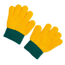 Baby Thermal Knitted Gloves Stretchable Soft Mittens For-golden
