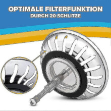 79/82mm for Blanco Replacement Adjustable Kitchen Sink Drain Strainer Rustproof Stainless Steel Sink Strainer with Plug Function